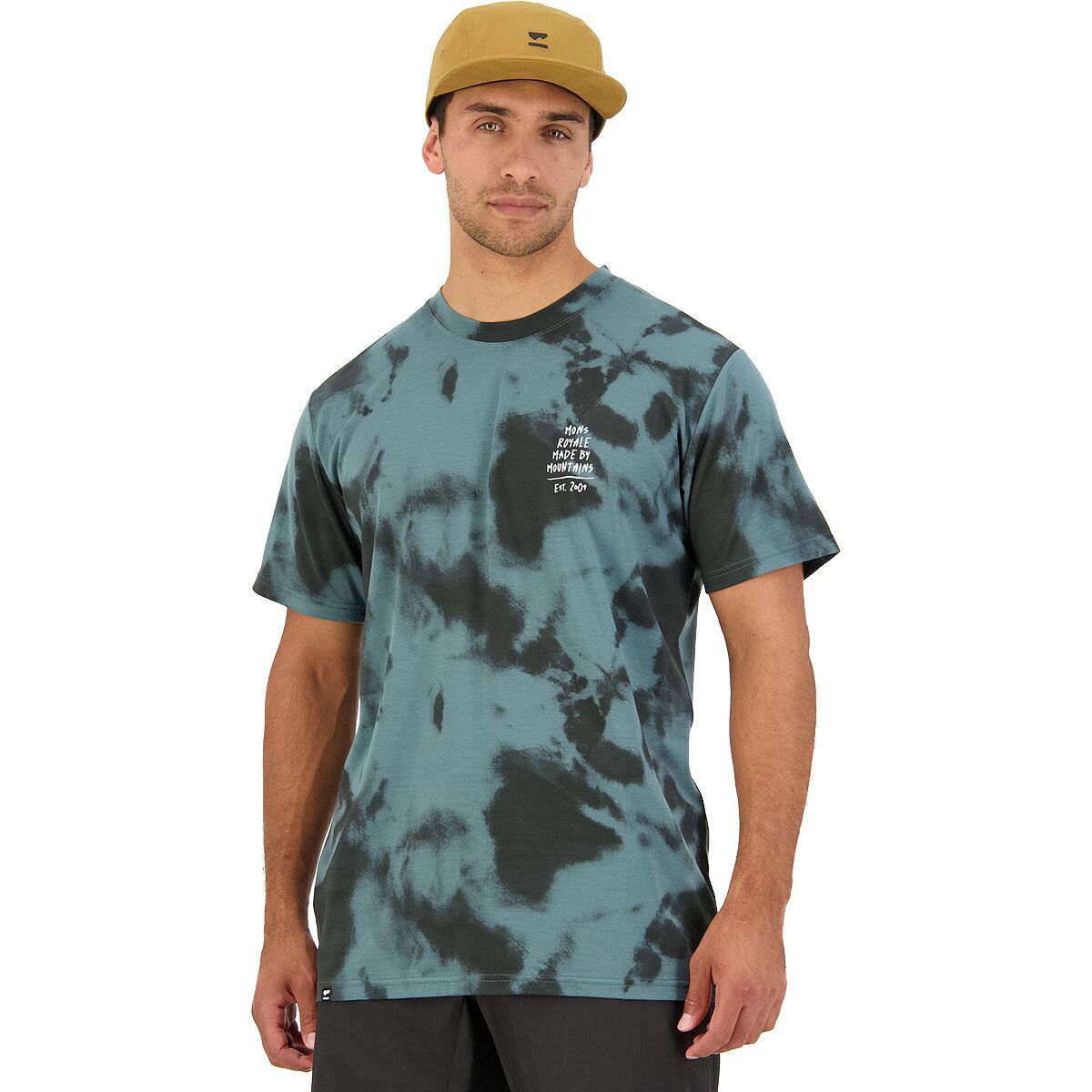 

Тай-дай футболка Icon Mons Royale, цвет sage tie dye