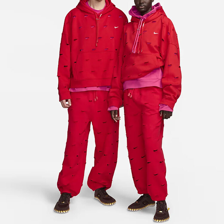 Jacquemus X Swoosh трикотажные спортивные штаны унисекс университетский красный Nike, красный — фото 3