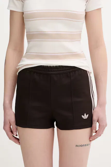 Шорты спортивные из мягкого трикотажа Adidas Originals, коричневый