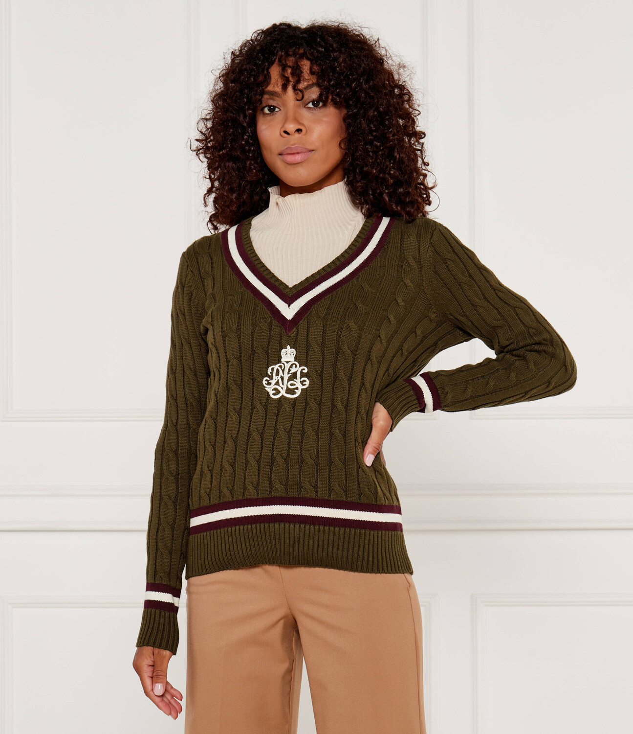 

Свитер LAUREN RALPH LAUREN Regular Fit, цвет cachi