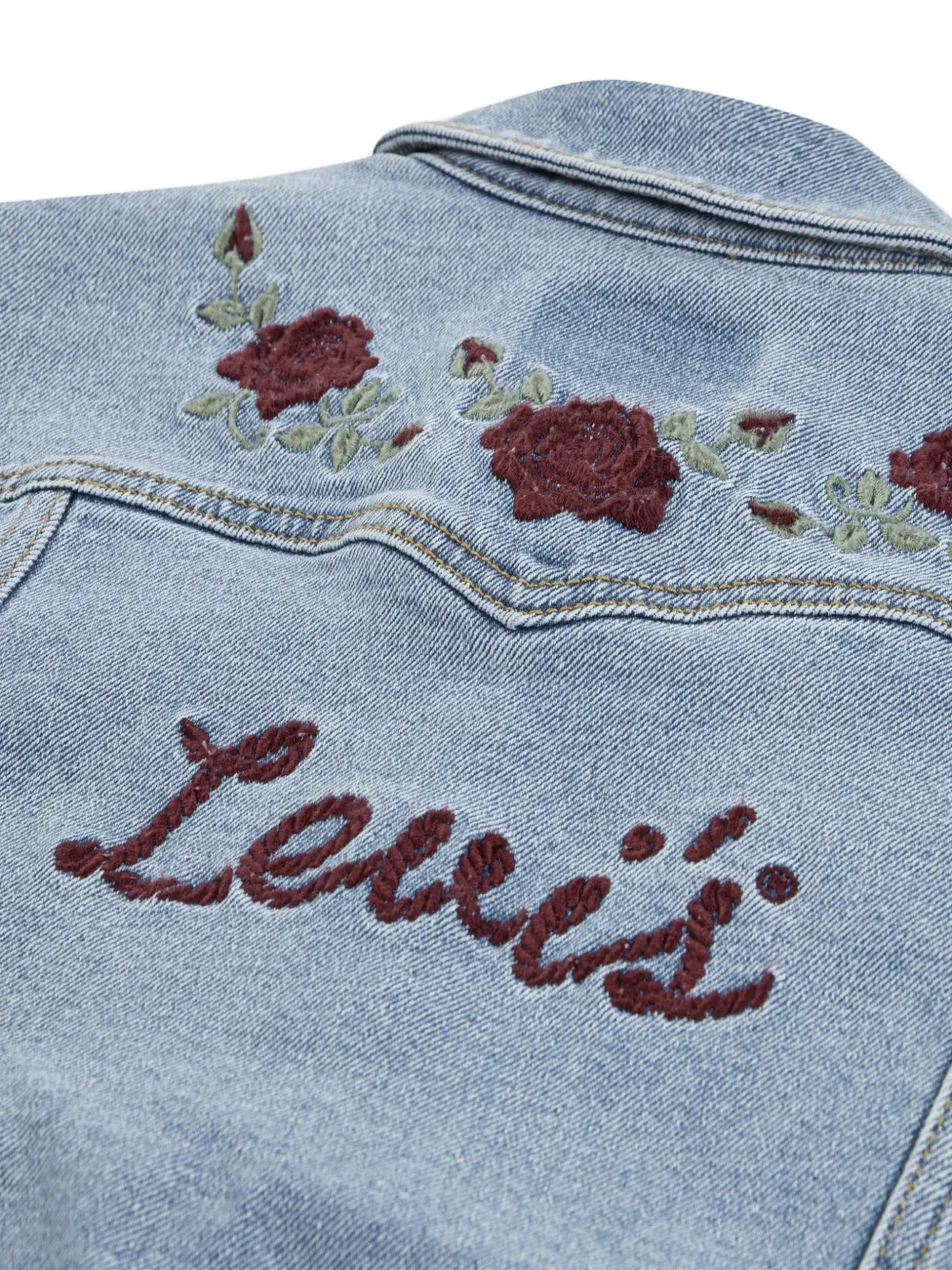 Куртка с цветочной вышивкой Levi's Kids, синий — фото 3