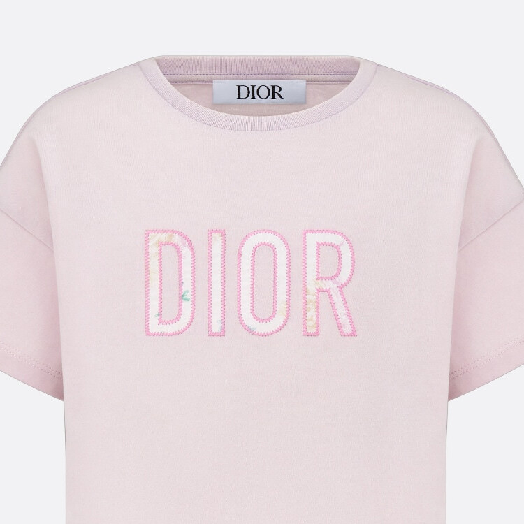 Детская футболка Dior, светло-фиолетовый — фото 4