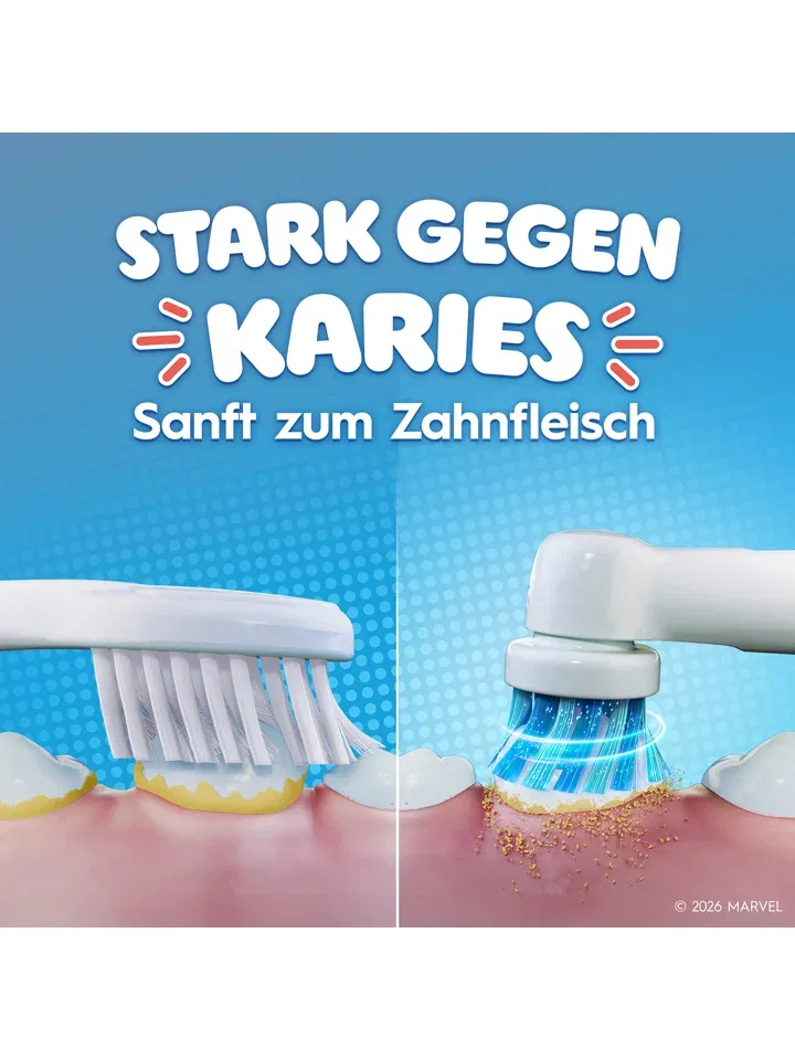 Электрическая зубная щетка Spiderman Oral-B голубой — фото 3
