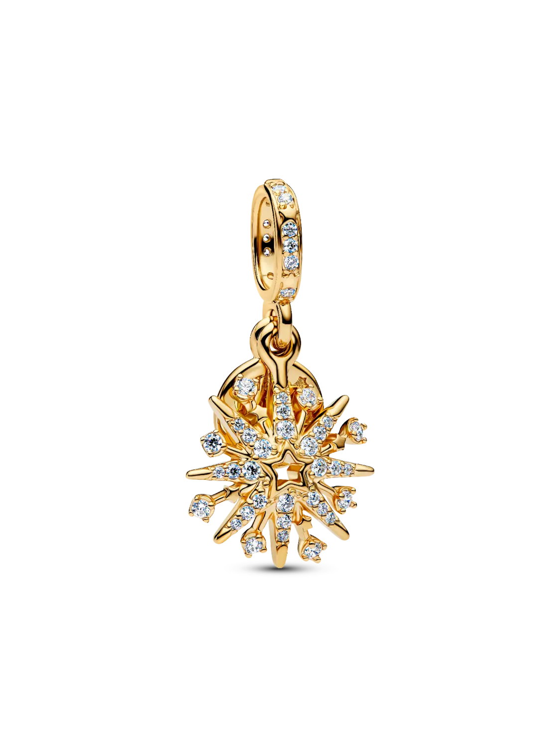 

Шарм Pandora Sparkling Firework Double Dangle, 14-каратное золотое покрытие