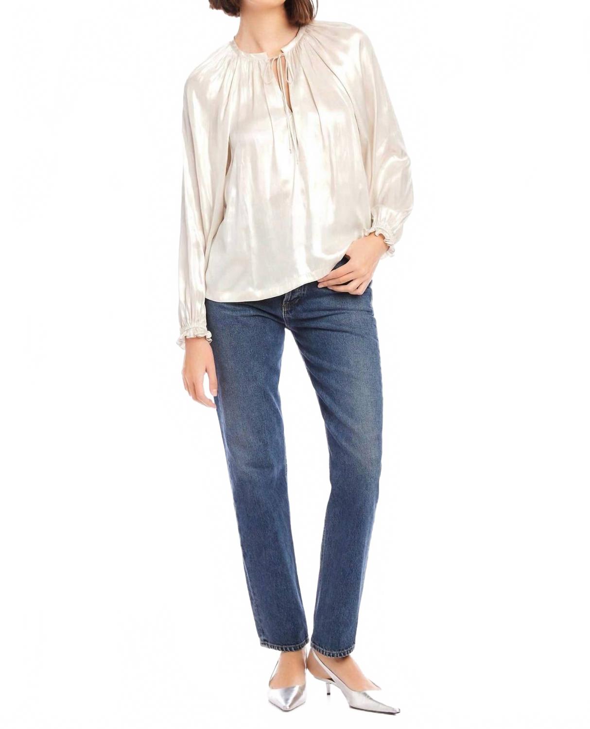 

Крестьянская блузка Willow в бежевом цвете Fifteen Twenty