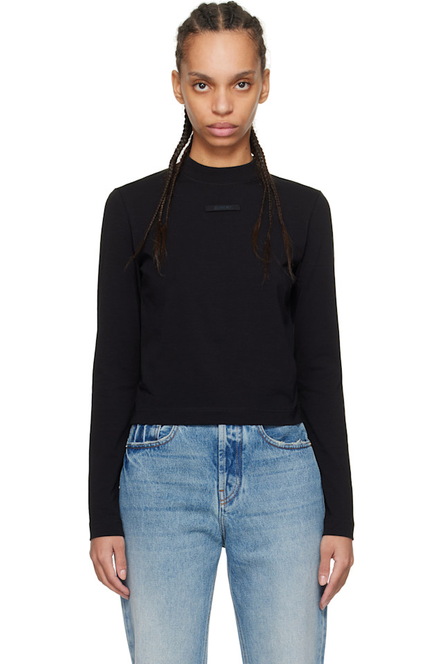 

Футболка с длинным рукавом в рубчик Jacquemus, черный