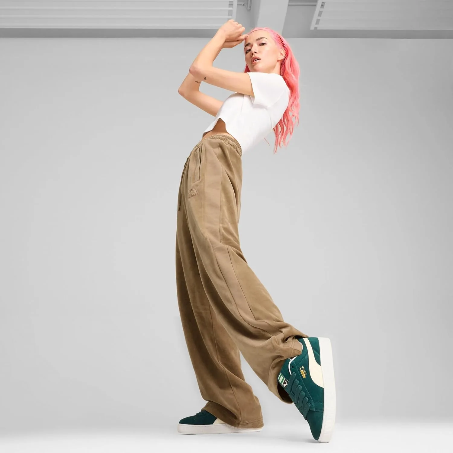 Кроссовки Puma Ca Pro Classic унисекс для взрослых, белый/зеленый — фото 3