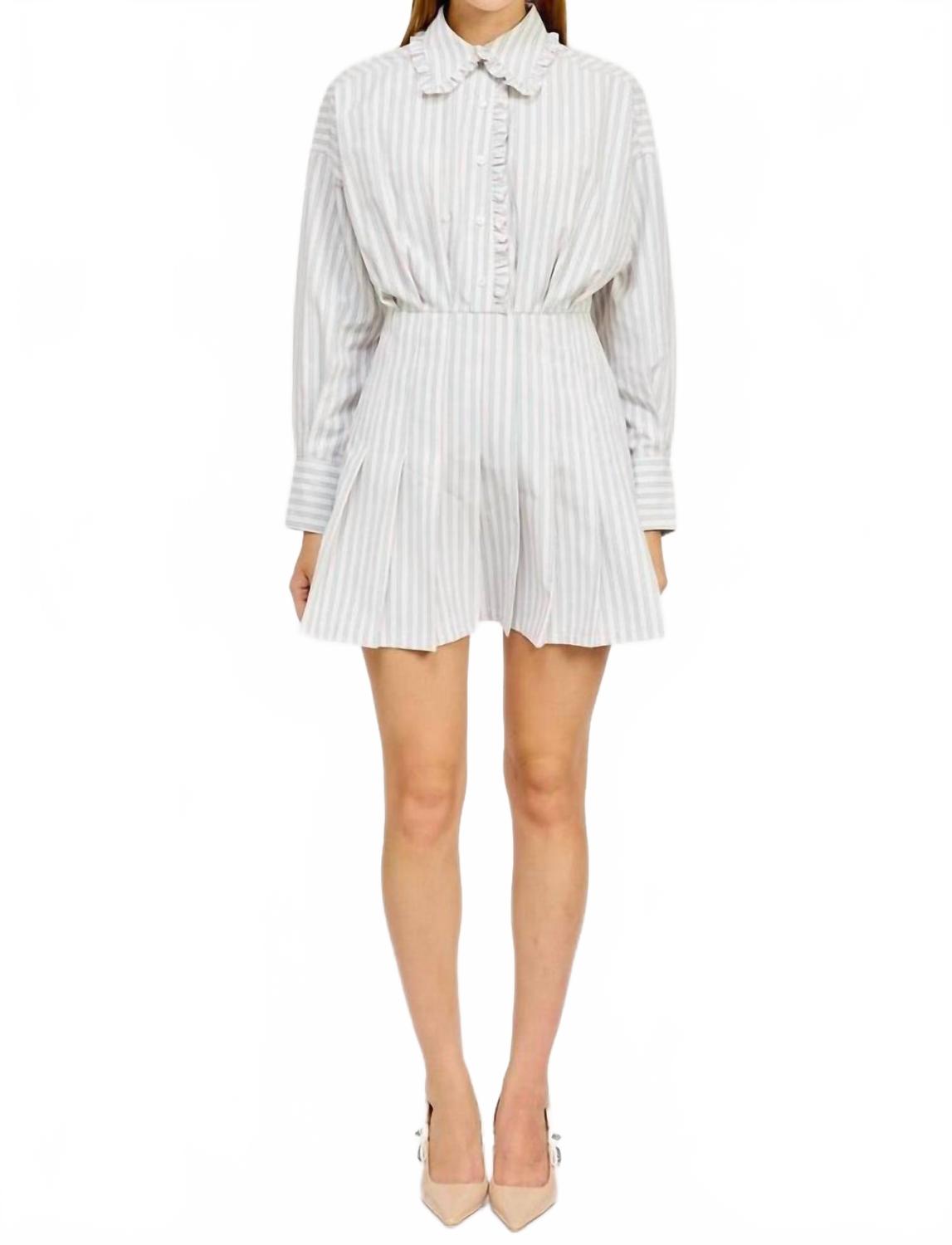 

Хейсли полосатое мини-платье в розово-зеленом цвете En Saison