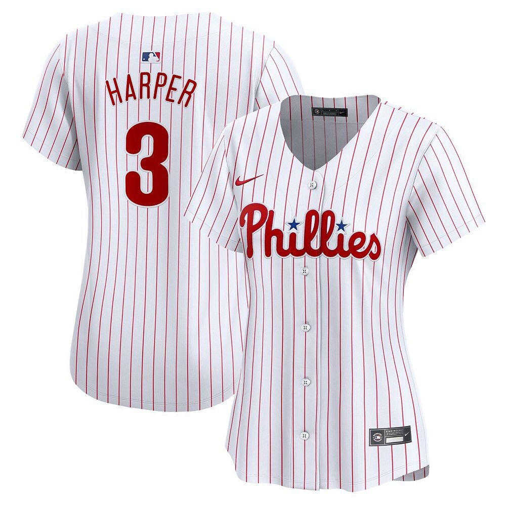 Женское джерси Nike Bryce Harper White Philadelphia Phillies Home Limited Player, цвет Phl White — фото 2