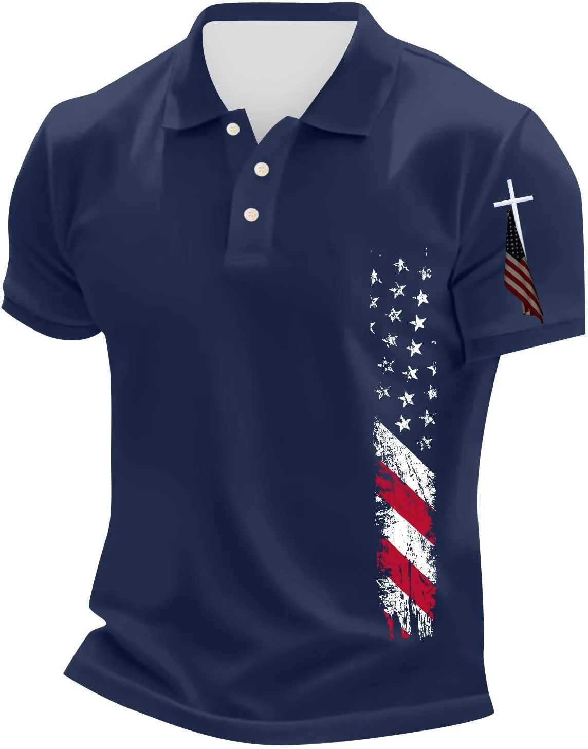 

Мужская поло с коротким рукавом и принтом в виде креста, Stretch, Raglan, S-3XL MLUTJINOO