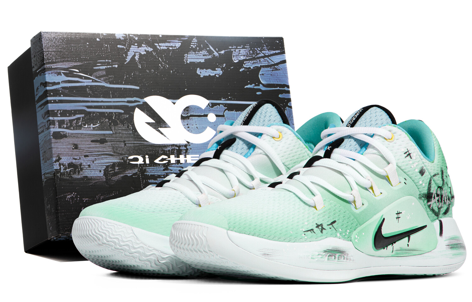 

Баскетбольные кроссовки Hyperdunk X мужские с низким верхом белые/зеленые Nike