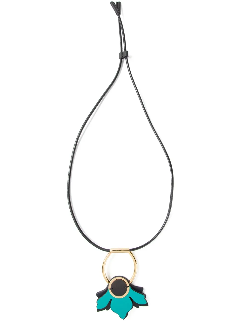 

Колье с подвеской в виде цветка Marni, черный