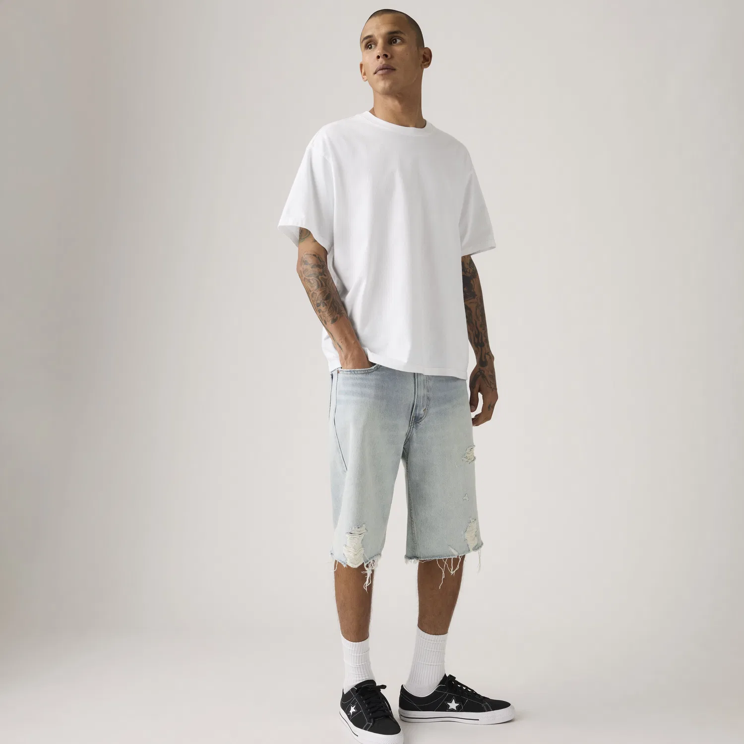469 Свободные мужские шорты 12 дюймов Levi's, Light Wash