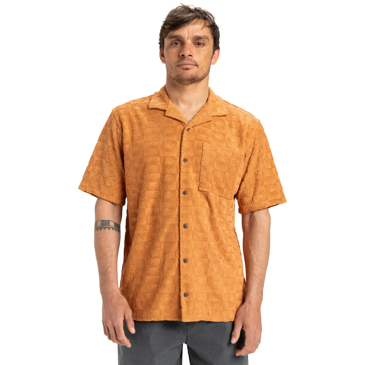

Мужская футболка Quiksilver Panashirt, коричневый