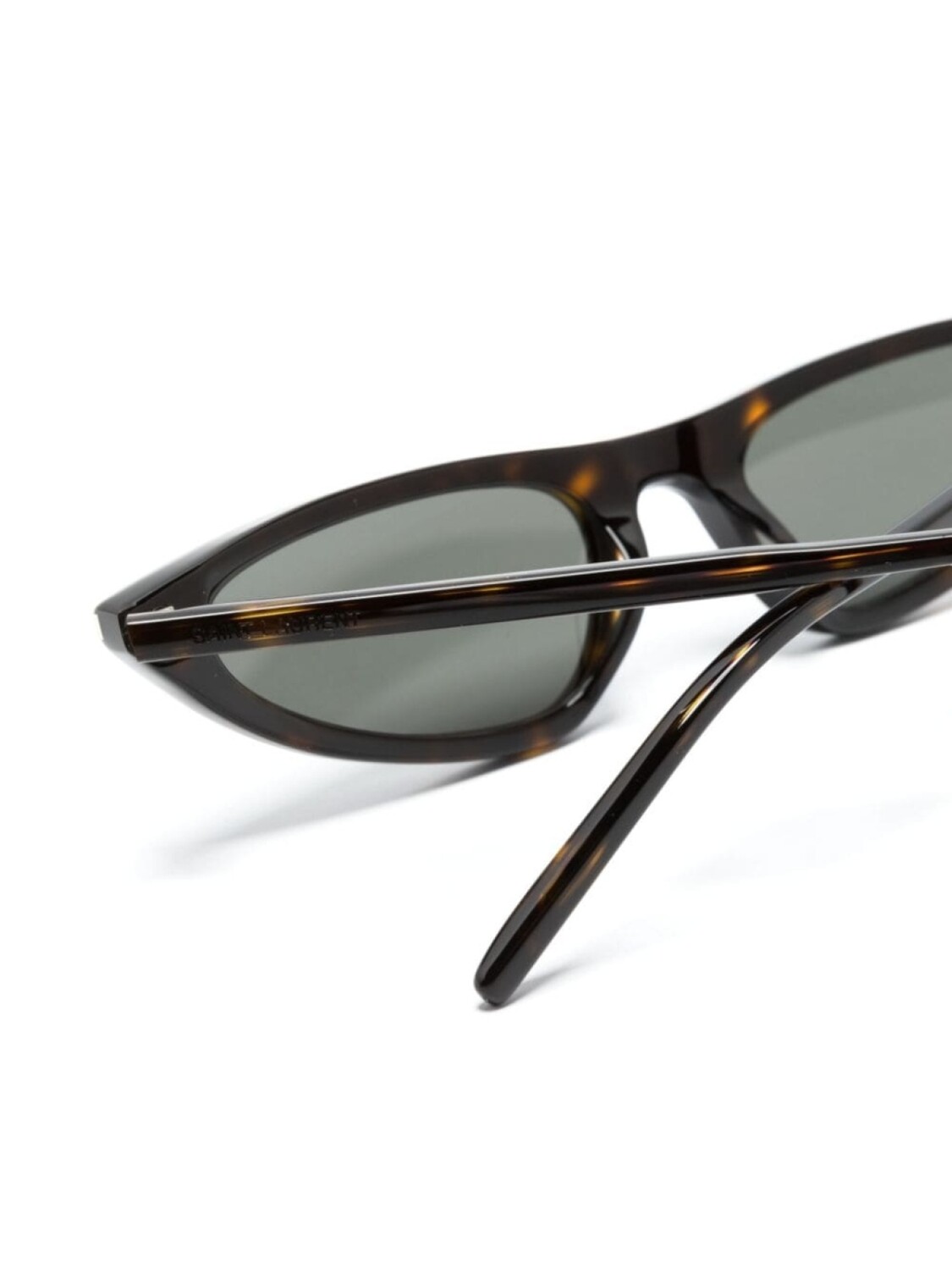 Saint Laurent Eyewear солнцезащитные очки в геометричной оправе, коричневый — фото 3