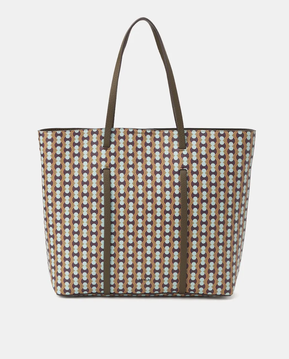 

Сумка-шоппер с принтом от Энди Вашингтон Jo & Mr. Joe, горчичный