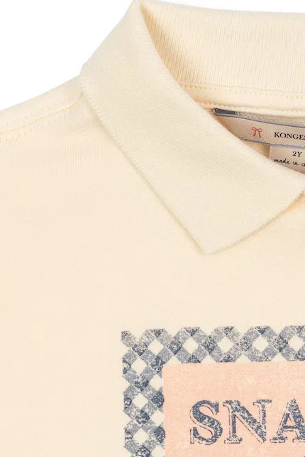 Свитшот детский SPOTTY LS POLO Konges Sløjd, бежевый — фото 4
