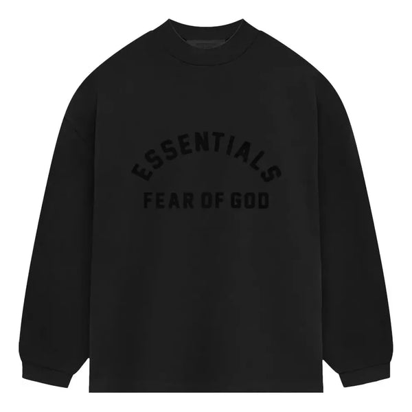 

Футболка ss24 heavy jersey long-sleeve t-shirt 'jet black' Fear Of God Essentials, черный