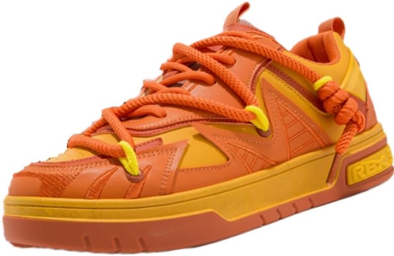 

Мужские модные скейтбордические кроссовки - противоскользящие спортивные и повседневные обувь, подходят для ежедневной носки Fusecottc, оранжевый