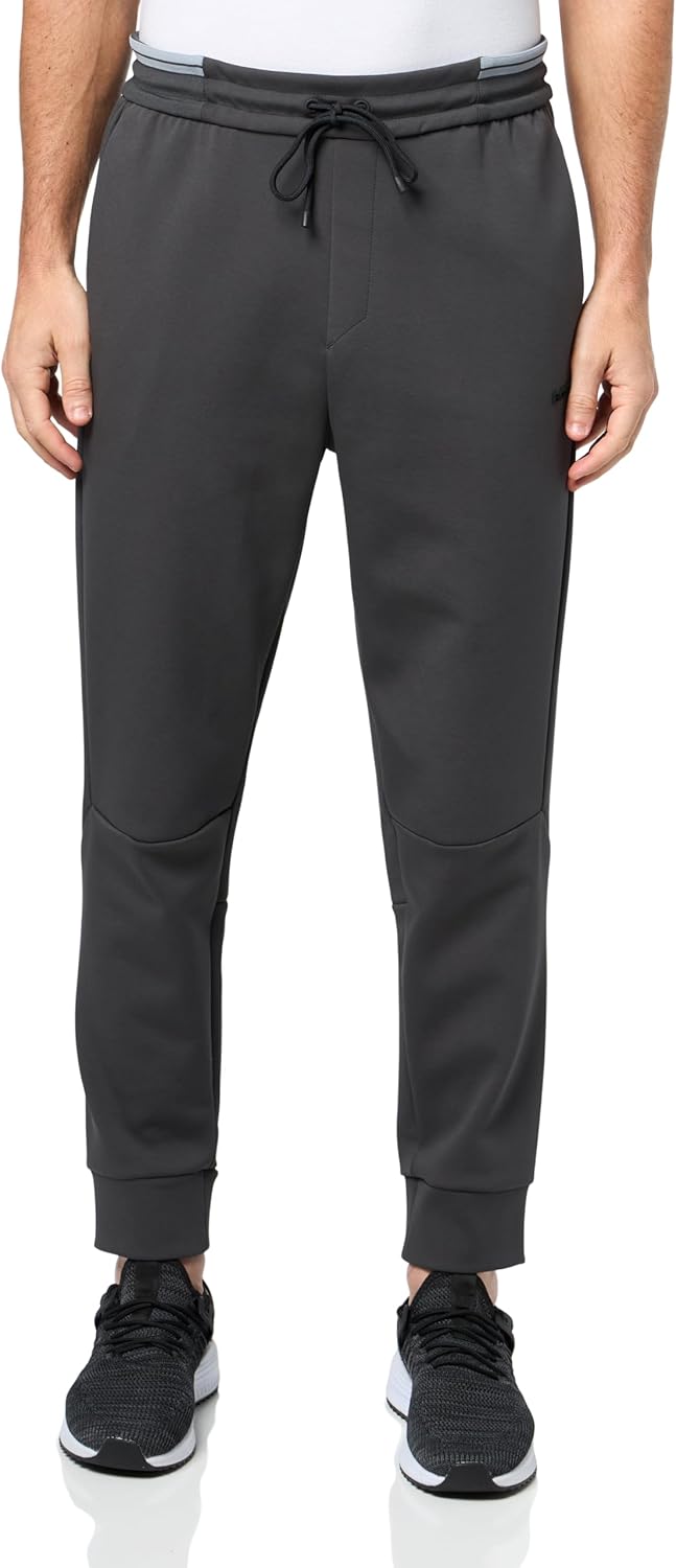 

Брюки спортивные мужские BOSS Interlock Logo из хлопковой смеси, Asphalt