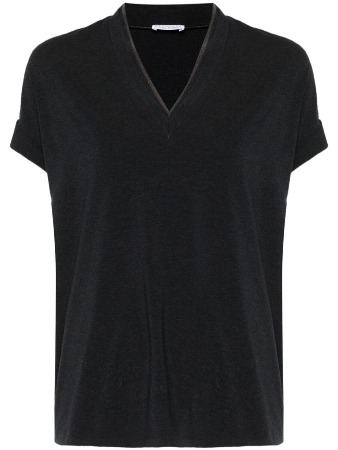 

Brunello Cucinelli футболка с декором Monili, серый