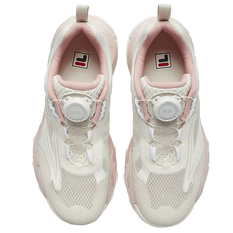 FILA KIDS Серпент Леопард обувь дышащая легкая амортизирующая низкие детские уличные кроссовки снег/ярко-серый — фото 4