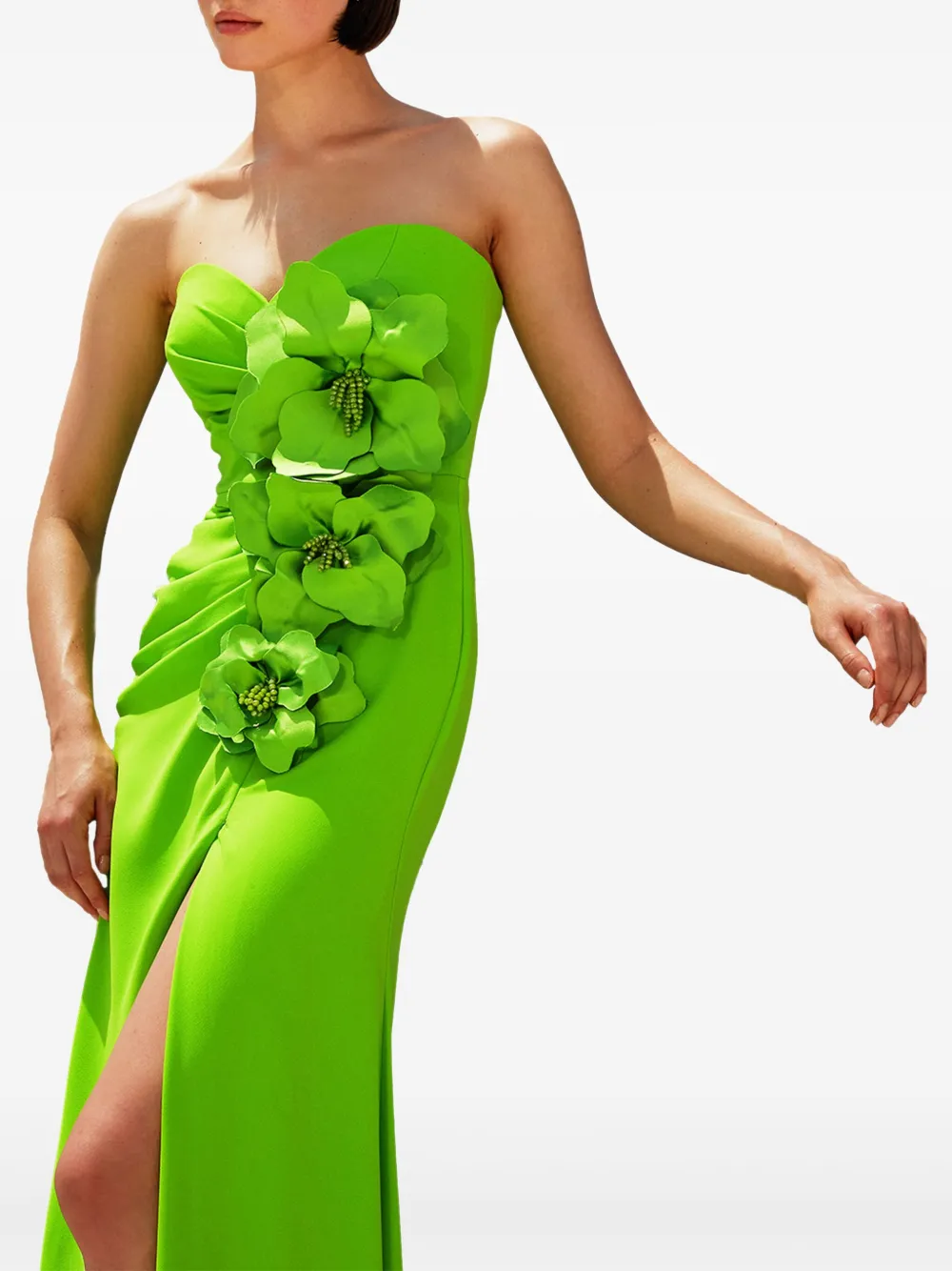 

Вечернее платье с цветочным декором Maestri, зеленый