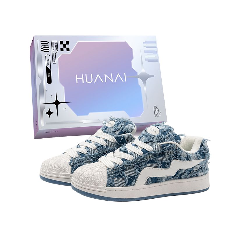 

HUANAI Низкие скейтбордские кроссовки унисекс сине-белые, цвет Blue White