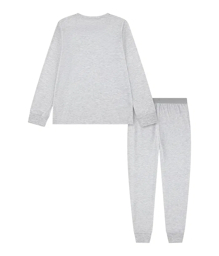 Пижама с длинным рукавом и джоггерами Core Long Sleeve Joggers Sleep Set abercrombie kids, Bright White — фото 2