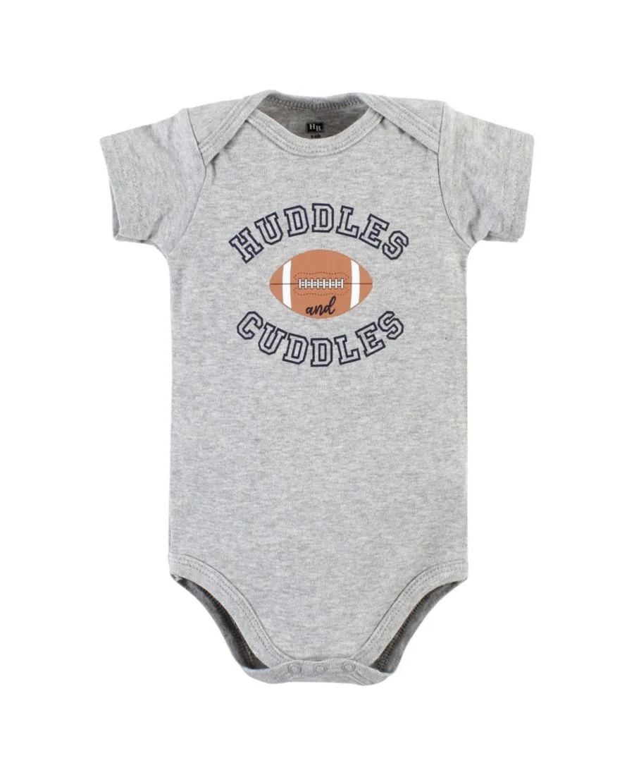 Хлопковый боди, брюки и обувь, комплект из 3 предметов, Tree Rex Hudson Baby, Football Huddles Short Sleeve — фото 3