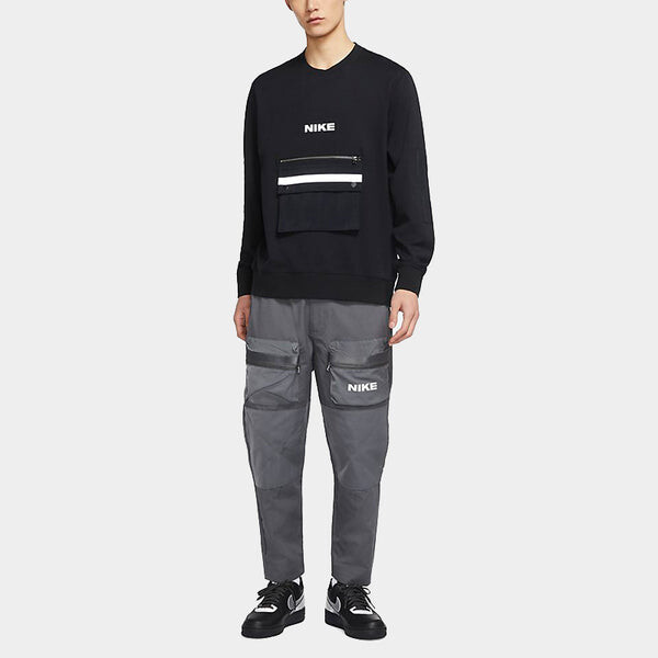 Толстовка Nike MENS Sportswear City Made Sports Casual Reflective Crew-neck Black, черный — фото 3