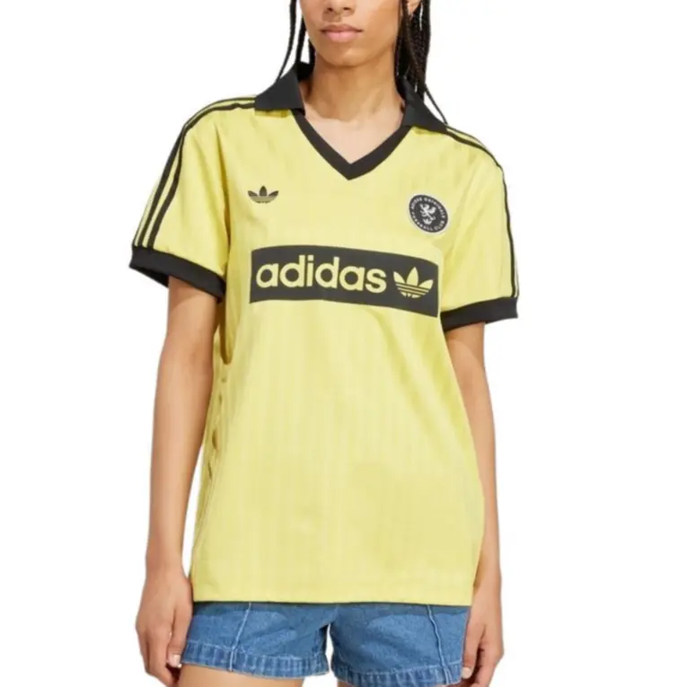 Обычная футболка женская Adidas Originals, желтый — фото 3