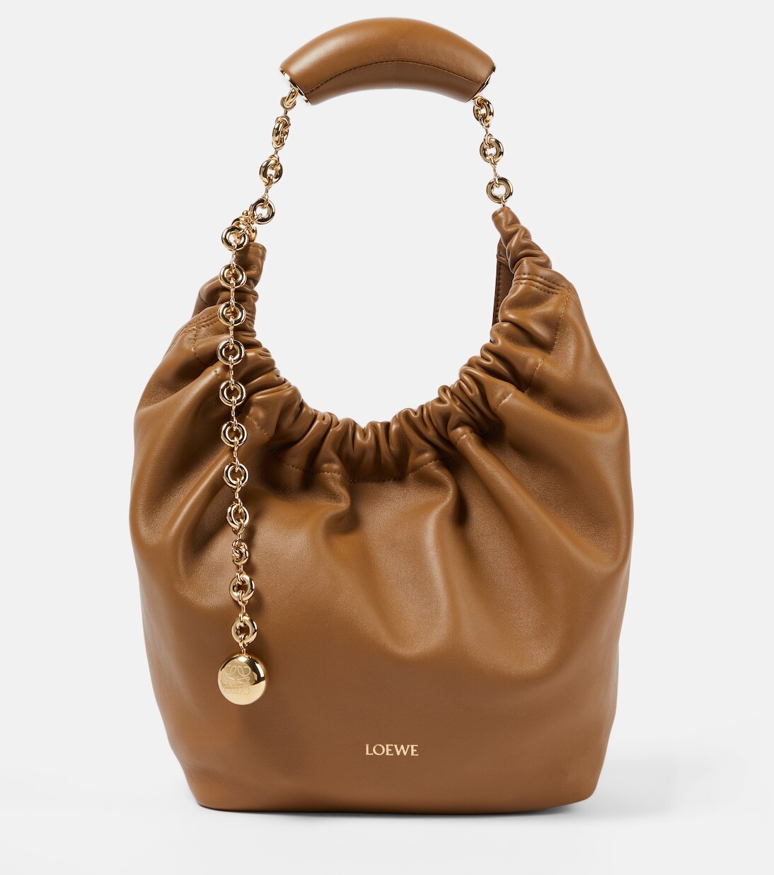 

Маленькая кожаная сумка через плечо squeeze Loewe, коричневый