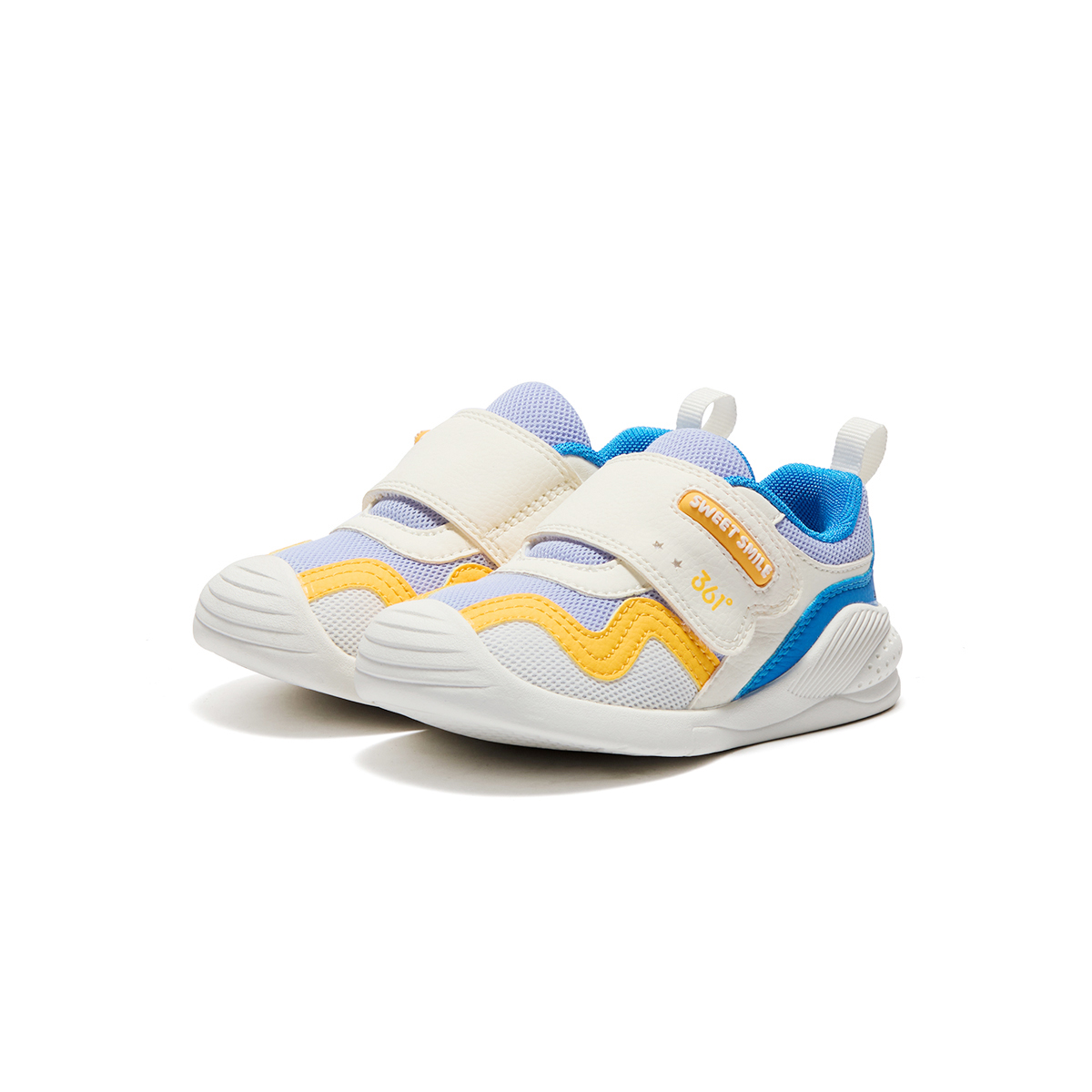 Амортизирующие, износостойкие детские ботинки Pool Blue/Feather White/Earthy Blue для малышей 361°KIDS, Pool синий/Feather белый/Earthy синий — фото 3