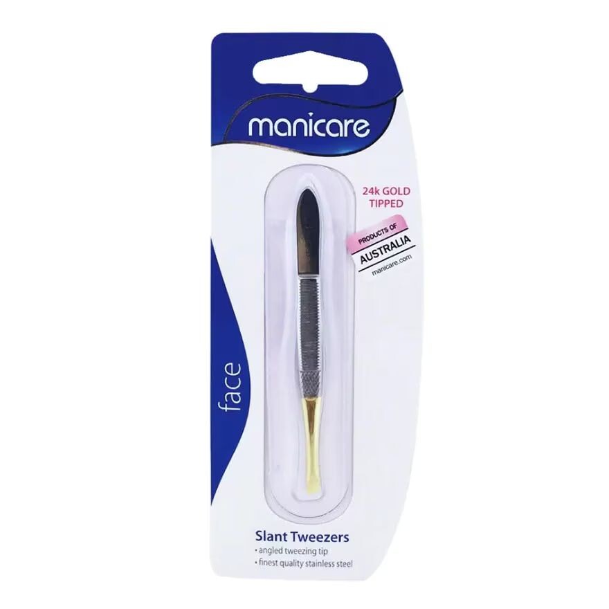 

Manicare Наклонный пинцет с золотым наконечником, 1 шт, Stainless Steel