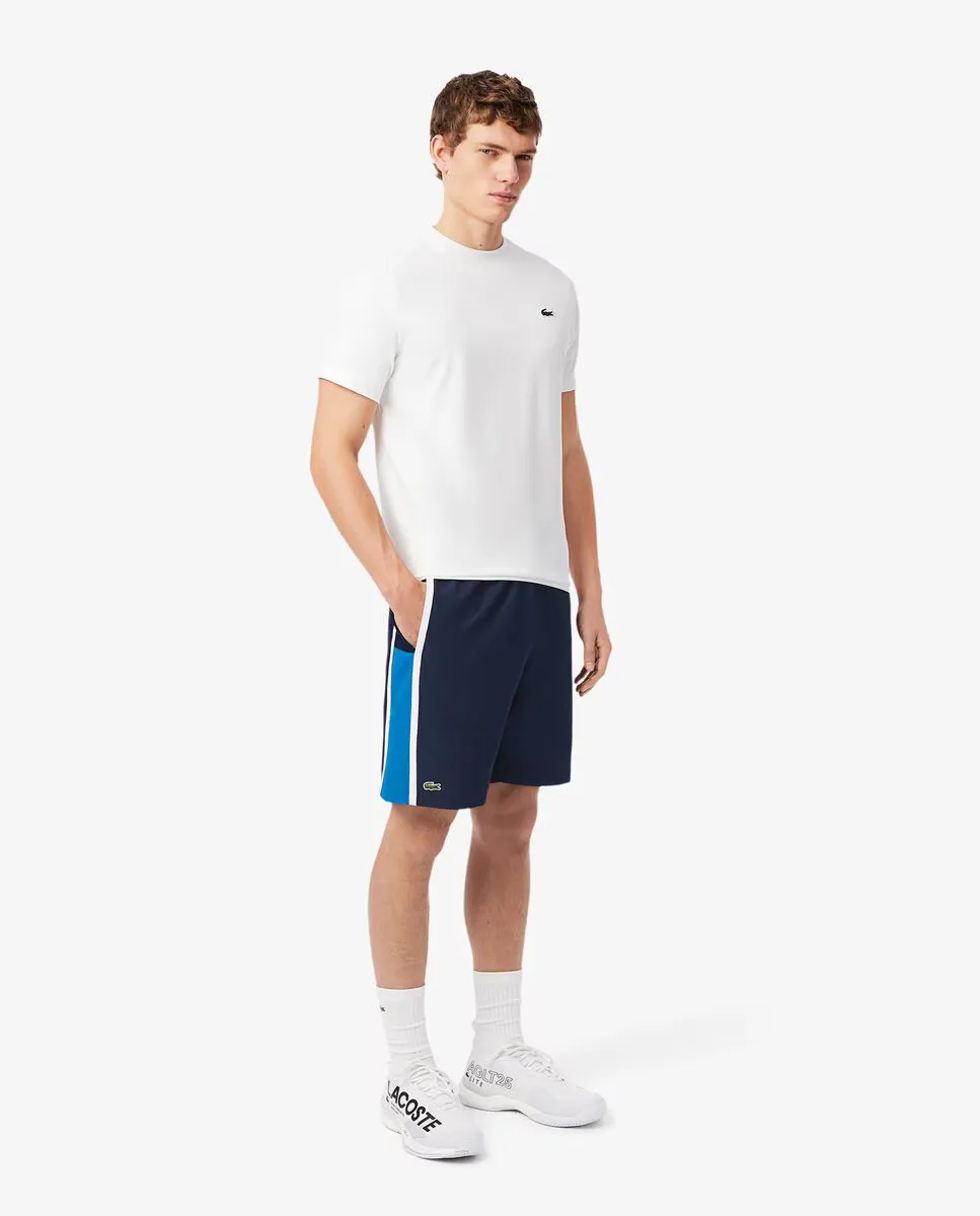 

Легкие мужские шорты с цветными вставками Lacoste, темно-синий