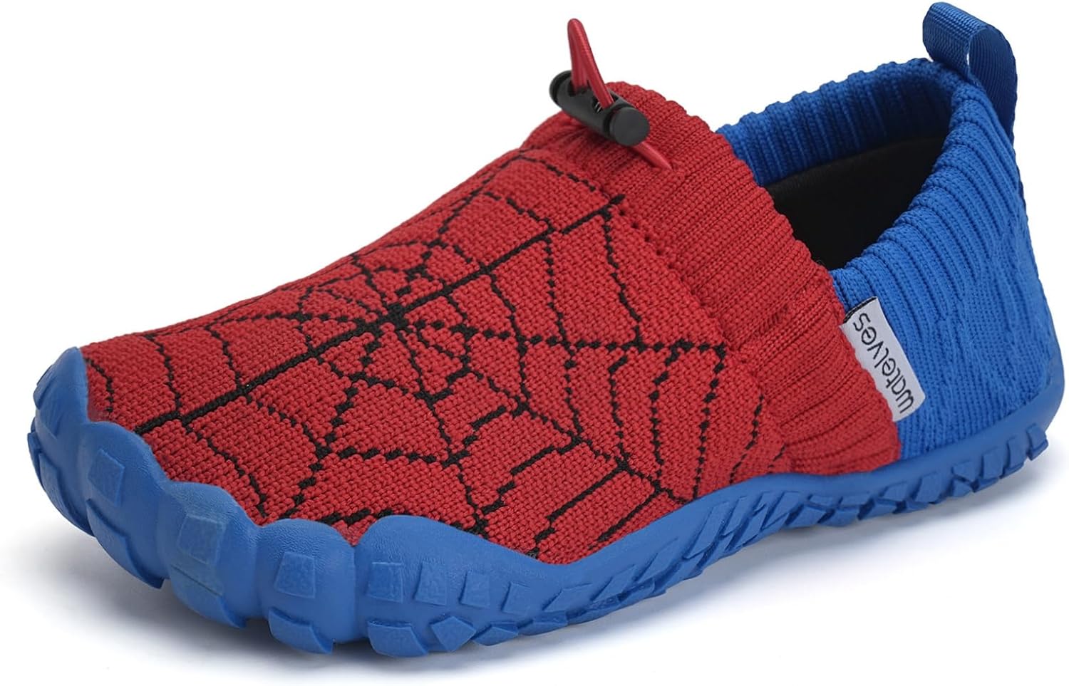 

Детские водные туфли WateLves для мальчиков и девочек, дышащие, с широким носком, на пляж, для ходьбы, для малышей и детей постарше, минималистичные кроссовки, красный/синий