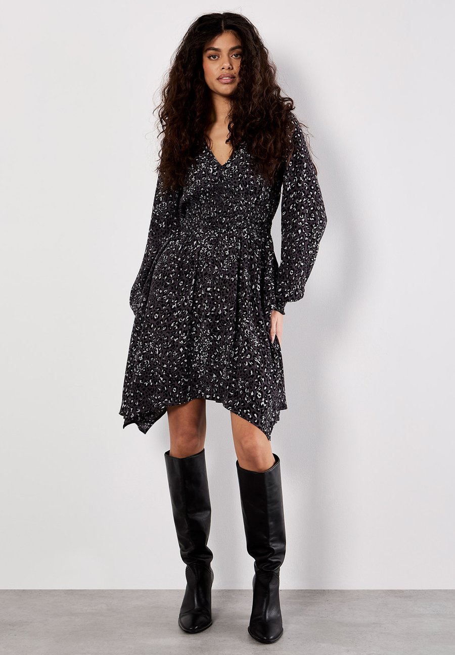 

Платье Apricot LEOPARD HANKY HEM, Grey