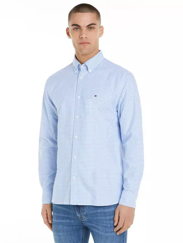 

Рубашка Tommy Hilfiger Gingham Oxford, цвет cloudy blue/check