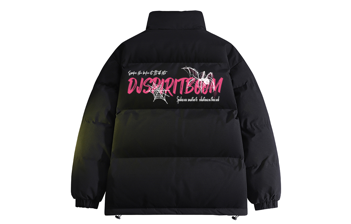 

Пуховик Unisex DJ.SPIRIT, черный (ветрозащитный стиль с отложным воротником)