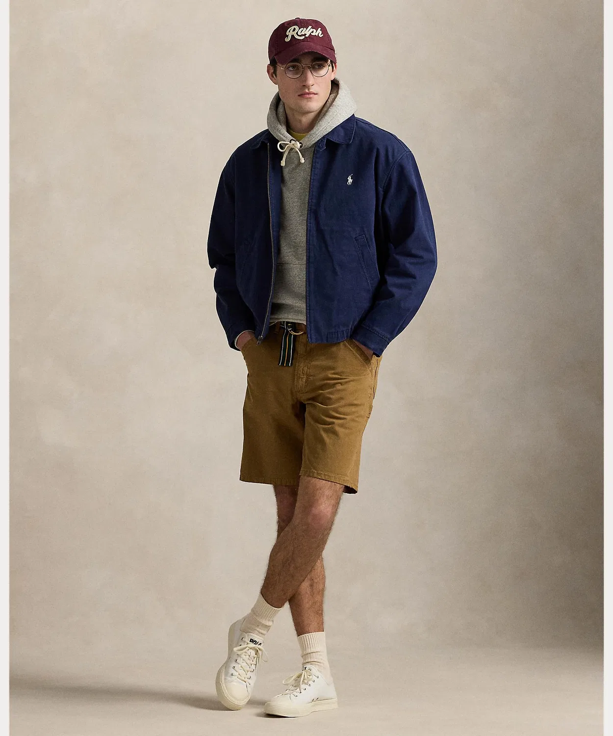 Куртка оверсайз Polo Ralph Lauren из хлопка, темно-синяя — фото 3