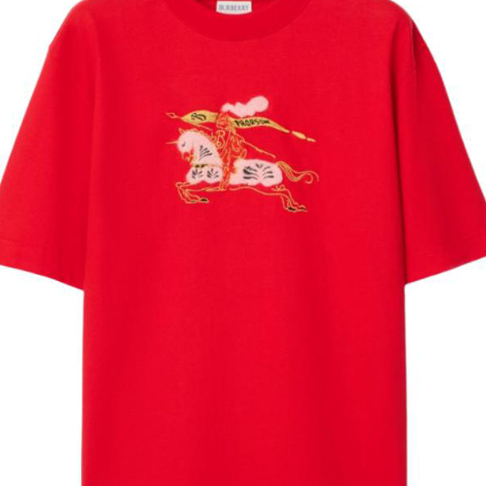 Футболка женская Burberry Regular, crayon красный — фото 4