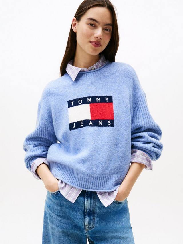 

Джемпер Tommy Jeans с флаговым логотипом Relaxed Fit Tommy Hilfiger, Vintage Iris