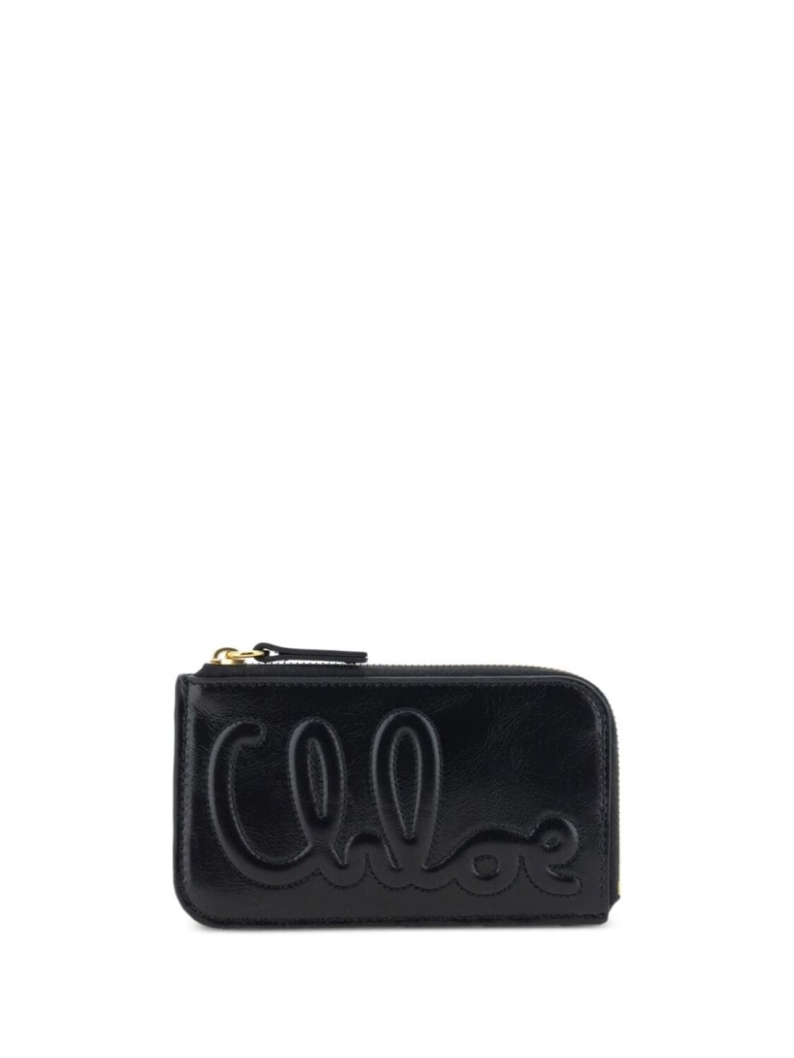 

Chloé кожаный кошелек с тиснением логотипа, черный