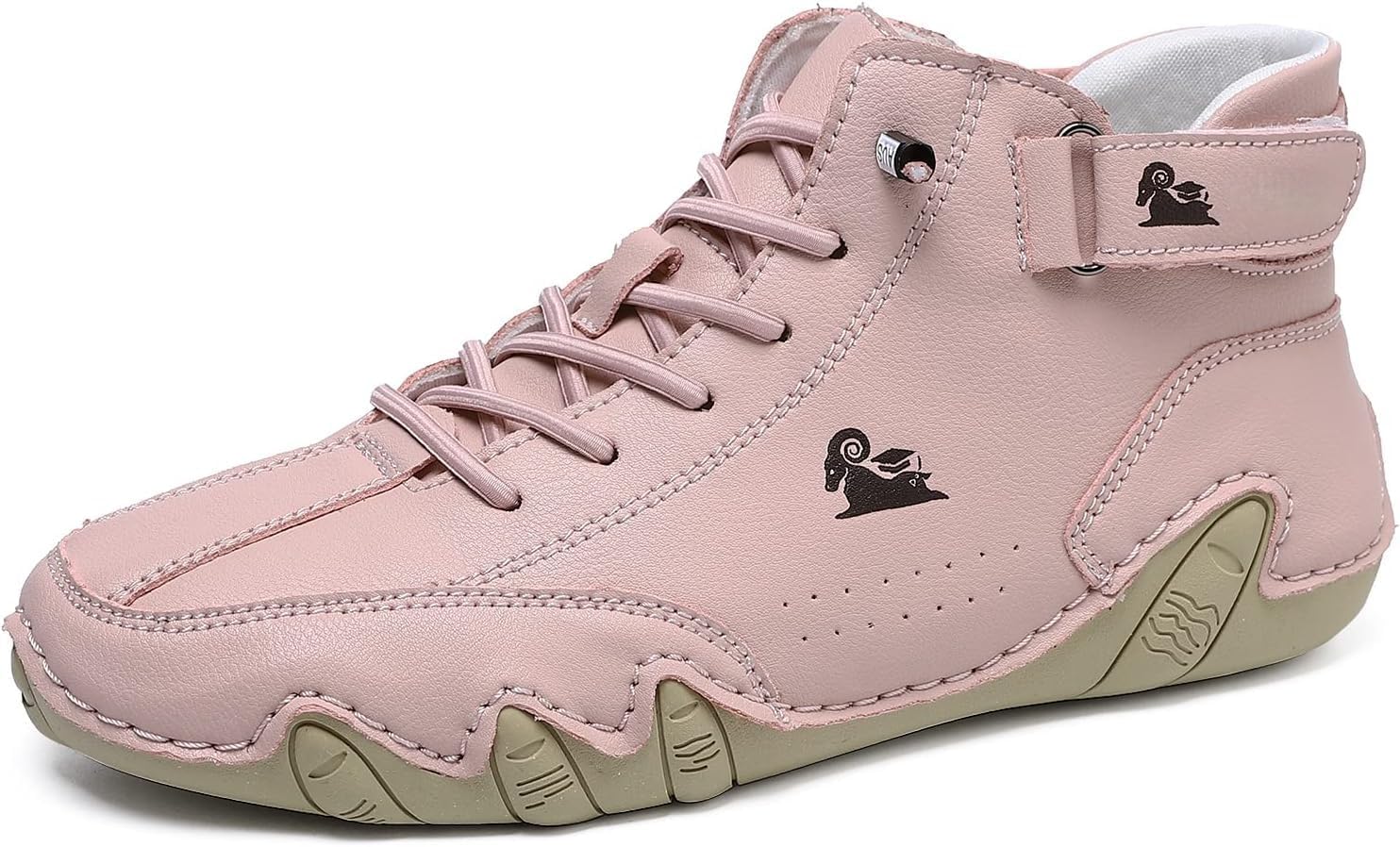 

Мужские и женские повседневные кожаные модные кроссовки Hhhchpm, легкая посадка, противоскользящие, дышащие, высокие ботинки, удобная обувь для походов, розовый