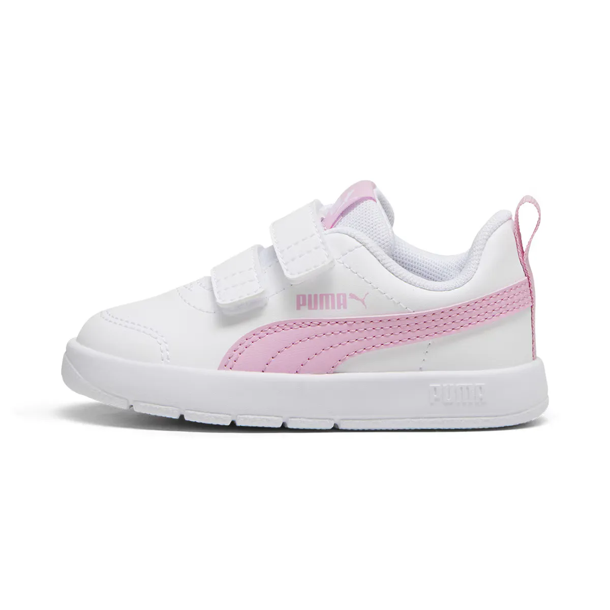 

Puma Courtflex V3 V Inf Детские повседневные кроссовки, белый/розовый