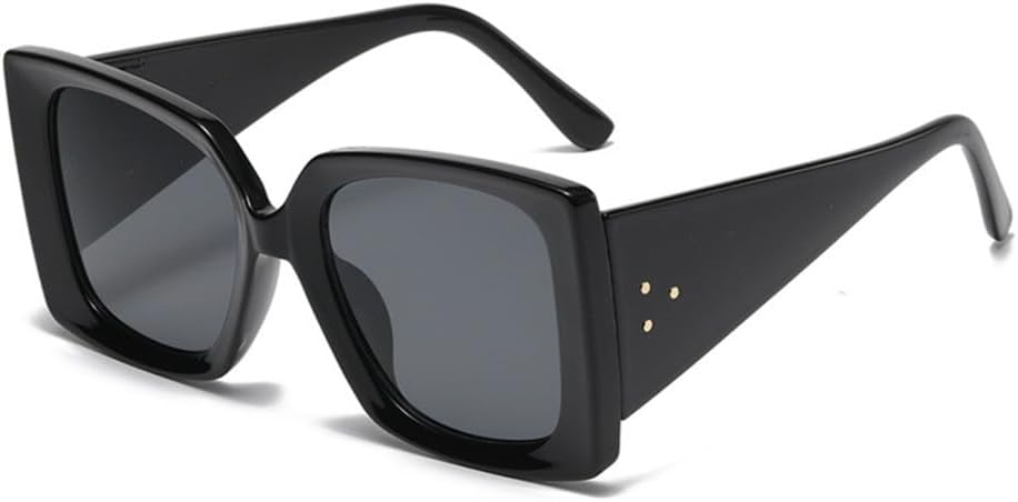 

Солнцезащитные очки в крупной оправе для мужчин и женщин, большие солнцезащитные очки для женщин, винтажные очки с широкими дужками, защита от ультрафиолета UV400 LANGSER, Black