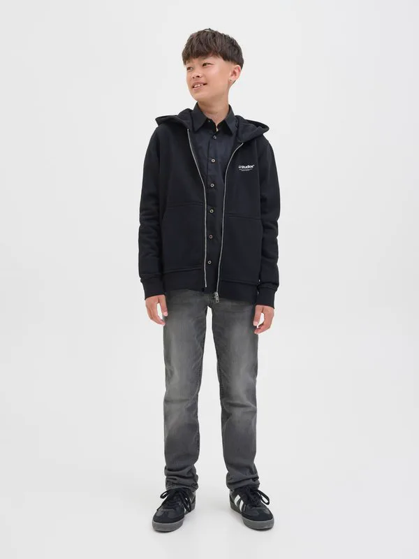 Джинсы прямого кроя jjiglenn jjoriginal Jack & Jones Junior, Black Denim — фото 2