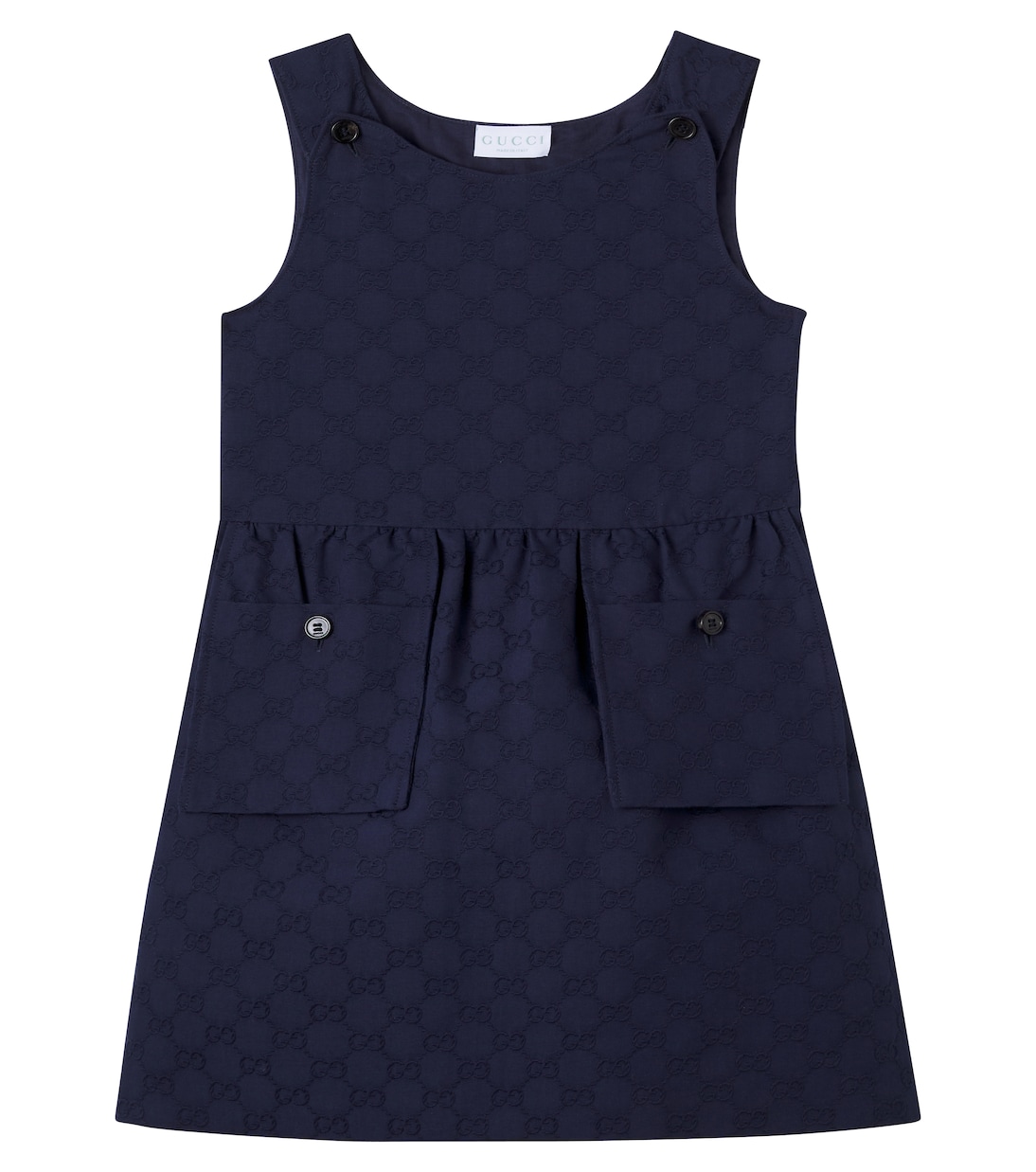 

GG хлопковое платье Gucci Kids, Classic Blue