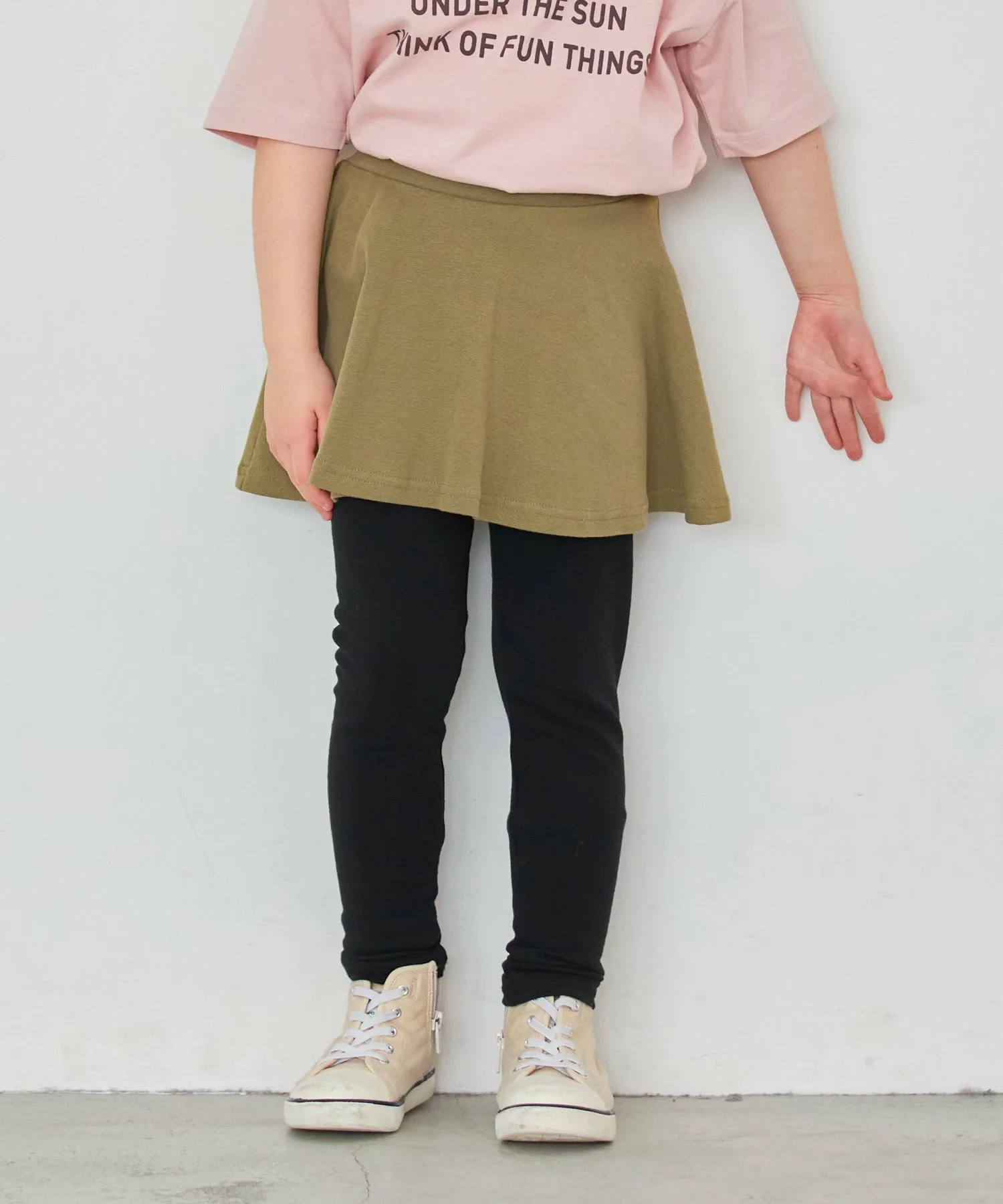 Юбка Эластичные юбки (расклешенного типа) Ever Closet, Khaki A